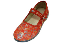 T2-112L - Women's "Easy USA" Satin Brocade Upper Mary Jane Shoes