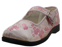 T2-113G - Youth's "Easy USA" Satin Brocade Mary Jane Shoes