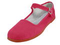 T2-114L - Women's "Easy USA" Cotton Upper Classic Mary Jane Shoes Fuchsia (T2-114L-F) T2-114L-F-35TO41