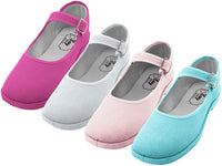 T2-115G - Girl's "Easy USA" Cotton Upper Mary Jane Shoes