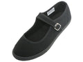 T2-115L - Women's "Easy USA" Comfortable Cotton Upper Mary Jane Shoes Black (T2-115L-BB) T2-115L-BB-6TO11