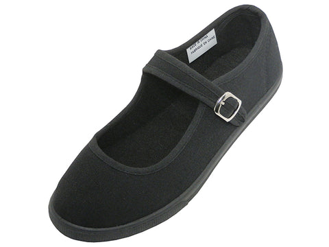 T2-115L - Zapatos Mary Jane cómodos de algodón para mujer "Easy USA"