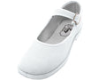 T2-115L - Women's "Easy USA" Comfortable Cotton Upper Mary Jane Shoes White (T2-115L-W) T2-115L-W-5TO10