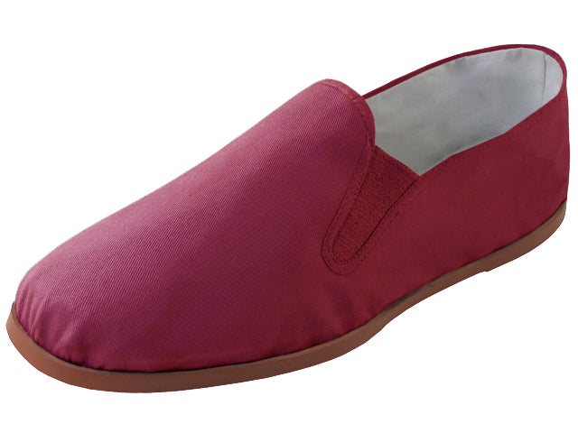 T2-116-M - Wholesale Men's Slip on Twin Gore Cotton Upper with Rubber Out Sole Kung Fu Shoes