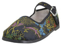 T2-119-I - Child's Satin Brocade Upper Classic Mary Jane Shoes Black (T2-119-I-B) T2-119-I-B-21TO26