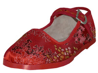 T2-119-I - Child's Satin Brocade Upper Classic Mary Jane Shoes