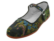 T2-119L - Women's "Easy USA" Satin Brocade Upper Classic Mary Jane Shoes