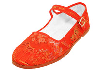 T2-119L - Women's "Easy USA" Satin Brocade Upper Classic Mary Jane Shoes
