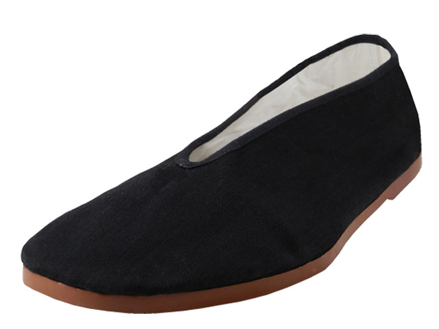 T2-202 - Wholesale Men's V Cotton Upper with Rubber outsole Kung Fu Shoe *Black Color *Last Case