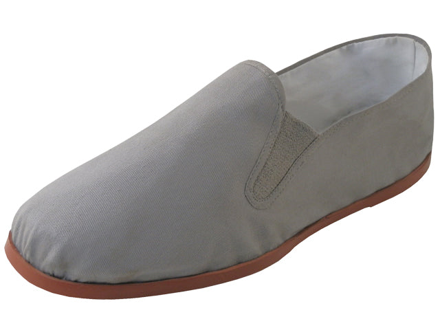 T2-505-M - Wholesale Men's Slip on Twin Gore Cotton Upper with Rubber Out Sole Kung Fu / Tai Chi Shoes