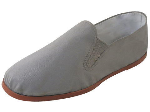T2-505-M - Wholesale Men's Slip on Twin Gore Cotton Upper with Rubber Out Sole Kung Fu / Tai Chi Shoes