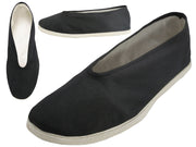 T2-606-M - Wholesale Men's Slip on V-Top Cotton Upper & White Cotton Out Sole Kung Fu/Tai Chi Shoes