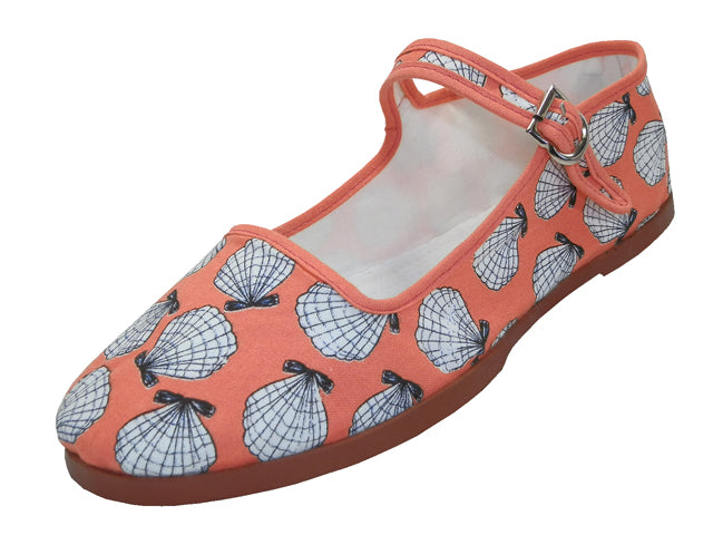 T5 - Women's Cotton Upper Printed Classic Mary Jane Shoes