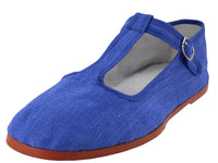 T5-777 - Women's T-Strap Cotton Upper Classic Mary Jane Shoes
