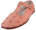 T5-777 - Women's T-Strap Cotton Upper Classic Mary Jane Shoes Red Lips on Pink (T5-7788) T5-7788-6TO10