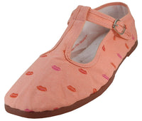 T5-777 - Women's T-Strap Cotton Upper Classic Mary Jane Shoes