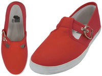 U245L - Women's T-Strap Canvas Shoes