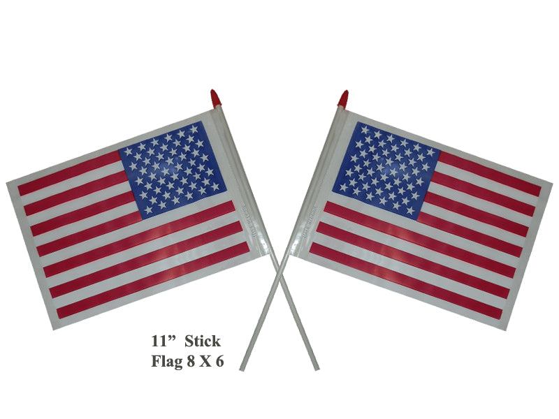 G-333 - Wholesale 5 X 8 Plastic Handle Mini US Flag