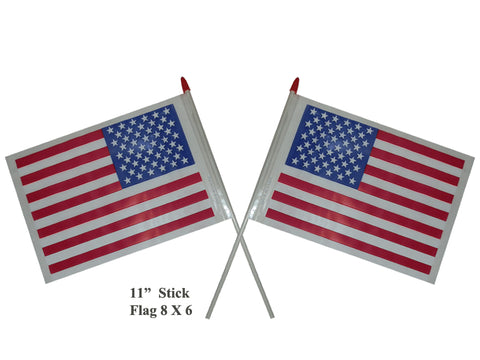 G-333 - Wholesale 5 X 8 Plastic Handle Mini US Flag