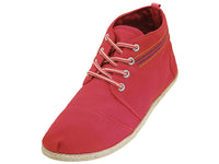 W010001L - Women's "Easy USA" Hi-Top Canvas Shoes