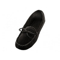 W080003 - Women's "Easy USA" Insulated Leather Upper Moccasins House Slipper