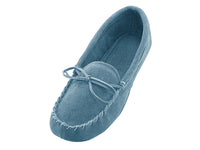 W080003 - Women's "Easy USA" Insulated Leather Upper Moccasins House Slipper