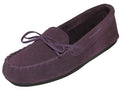W080003 - Women's "Easy USA" Insulated Leather Upper Moccasins House Slipper Purple (W080003-Purple) W080003-Purple-6TO10