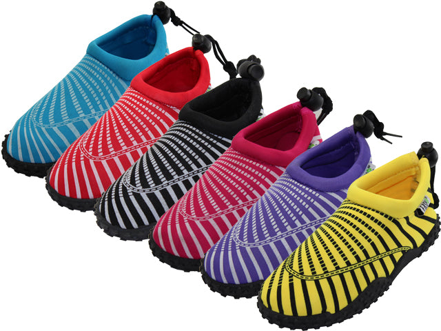 W1177L-A - Wholesale Women's "Wave" Nylon Upper With TPR. Outsole Seashell Print Water Shoes