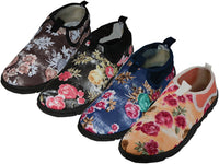 W1196L-A - Wholesale Women's "Wave" Nylon Upper With TPR. Outsole Floral Printed Water Shoes