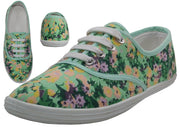 W3027 - Wholesale Women's "Easy USA" Casual Print Canvas Lace Up Shoes