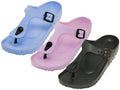 W3350L-A - Wholesale Women's "Easy USA" Super Soft Molded Thong Sport Sandals Assorted - Black, Blue & Pink (W3350L-A) W3350L-A-5TO10