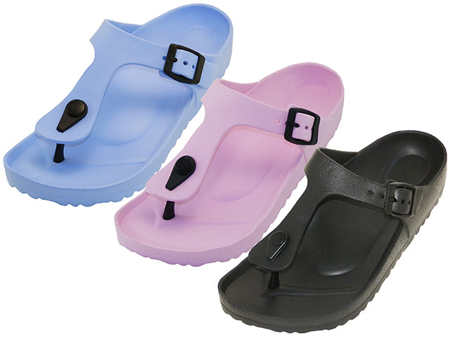W3350L-A - Wholesale Women's "Easy USA" Super Soft Molded Thong Sport Sandals