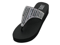 W388L - Women's "Easy USA" Rhinestone Upper Wedge Eva Sandals