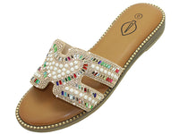 W622 Lady Rhinestone Sandal - Wholesale Women's Rhinestone Slide Sandals