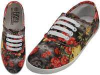 W6503 - Wholesale Women's "Easy USA" Casual Canvas Lace Up Shoes