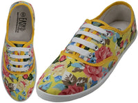 W6507 - Wholesale Women's "Easy USA" Casual Canvas Lace Up Shoes