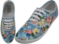 W6508 - Wholesale Women "Easy USA" Casual Canvas Lace Up Shoes