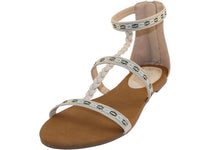 W6500L - Women's "Easy USA" Braid Gladiator Sandals