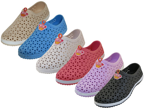 W6690LA - W6690L-A - Wholesale Women's "Wave" Super Soft Light Weight Clogs / Water Shoes