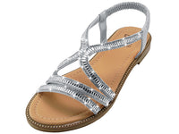 W7337L - Women's "Easy USA" Rhinestone Upper Fancy Sandals