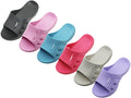 W7713L-A - Wholesale Women's "Wave" Super Soft Comfortable Slides Sandals Assorted - Black, Pink, Blue, Lavender, Coral & Ivory (W7713L-A) W7713L-A-5TO10