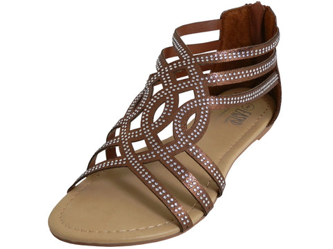W7800L-Z - Wholesale Woman's "Easy USA" Rhinestone Upper Comfortable Sandals