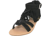 W8100L - Women's "Easy USA" Suede Gladiator Fringe Sandals