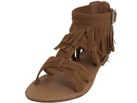 W8100L - Women's "Easy USA" Suede Gladiator Fringe Sandals