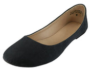 W8600L - Women's "Easy USA" Micro Suede Upper Stylish Ballet Flat Shoes