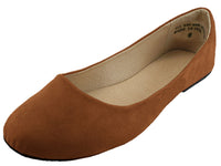W8600L - Women's "Easy USA" Micro Suede Upper Stylish Ballet Flat Shoes