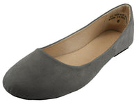 W8600L - Women's "Easy USA" Micro Suede Upper Stylish Ballet Flat Shoes