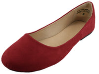 W8600L - Women's "Easy USA" Micro Suede Upper Stylish Ballet Flat Shoes