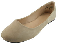 W8600L - Women's "Easy USA" Micro Suede Upper Stylish Ballet Flat Shoes