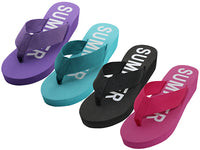 W9339L - Women's "Easy USA" Fabric Upper 1½" Wedge Thong Sandals